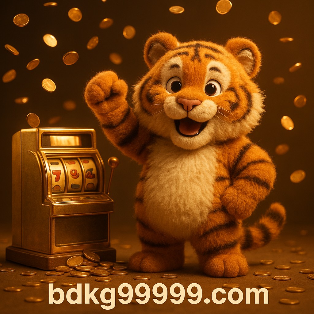 kg99999 প্ল্যাটফর্মে একটি বাঘের বাচ্চা তার খেলার জয় উদযাপন